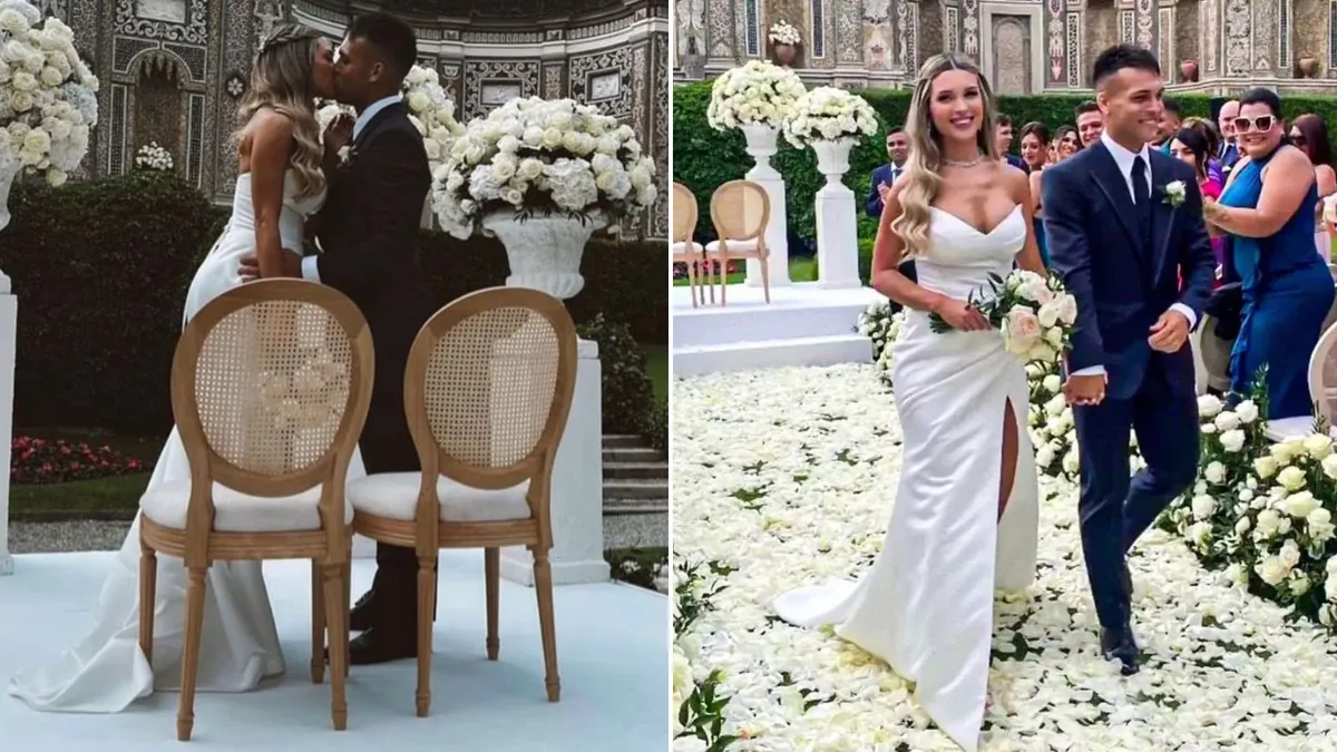 Lautaro Martínez y Agustina Gandolfo se habían casado en secreto el 12 de mayo y luego planearon la gran ceremonia.