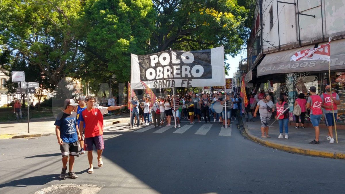 El Polo Obrero se movilizó contra el acuerdo con el FMI.