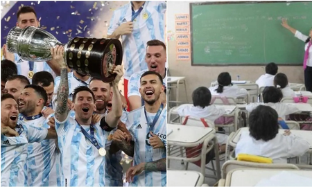 Por la Scaloneta: el ingenioso y llamativo incentivo de un colegio para que los alumnos no se lleven materias Por la Scaloneta: el ingenioso y llamativo incentivo de un colegio para que los alumnos no se lleven materias