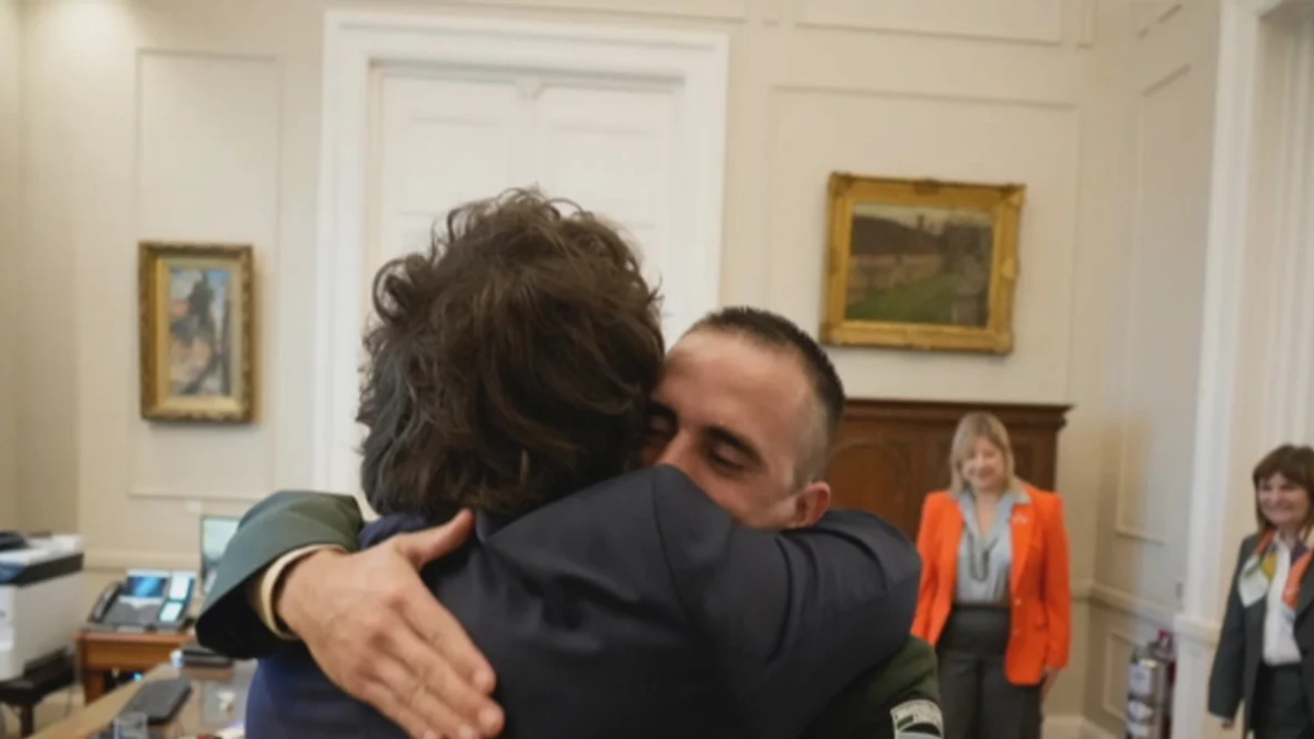 Javier Milei finalmente se encontró con Nahuel Gallo