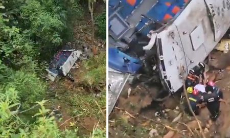 Un colectivo que viajaba con unos 30 egresados cayó por un precipicio en Colombia. Un colectivo que viajaba con unos 30 egresados cayó por un precipicio en Colombia.