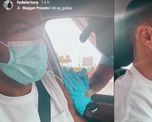 Federico Lértora, de Colón, aprovechó sus vacaciones en Miami, Estados Unidos, para vacunarse contra el coronavirus.