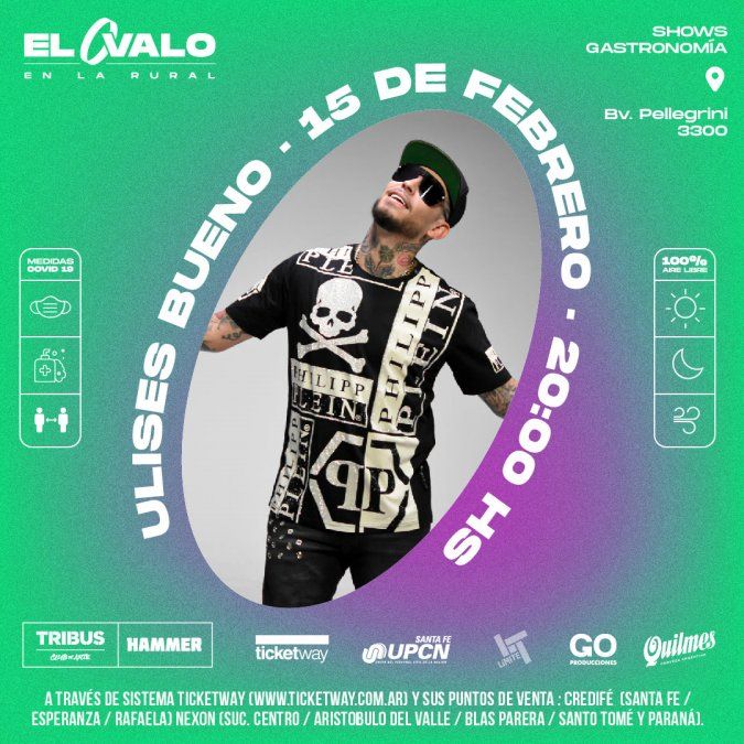 Ulises Bueno se presentará en El Óvalo.