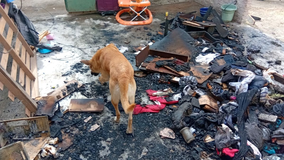 Así quedó la vivienda de barrio Pompeya