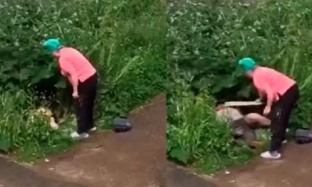 Lady Irina no dudó en agarrar una tabla y comenzar a reprender a gritos a la pareja que mantenía sexo y lanzarle golpes. Lady Irina no dudó en agarrar una tabla y comenzar a reprender a gritos a la pareja que mantenía sexo y lanzarle golpes.