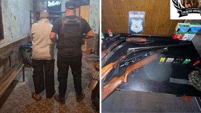 Otro abuelo pistolero: andaba a los escopetazos contra el gato de su vecina y le encontraron un arsenal