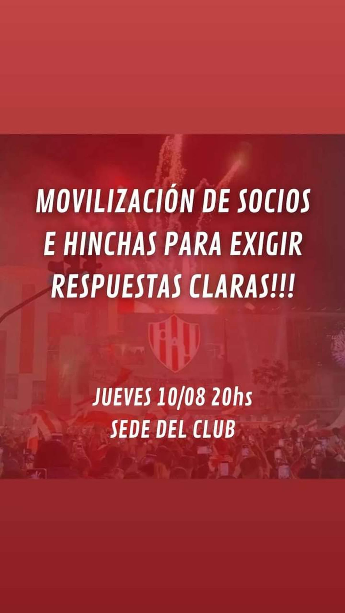 Los hinchas de Unión exigen Los hinchas de Unión exigen