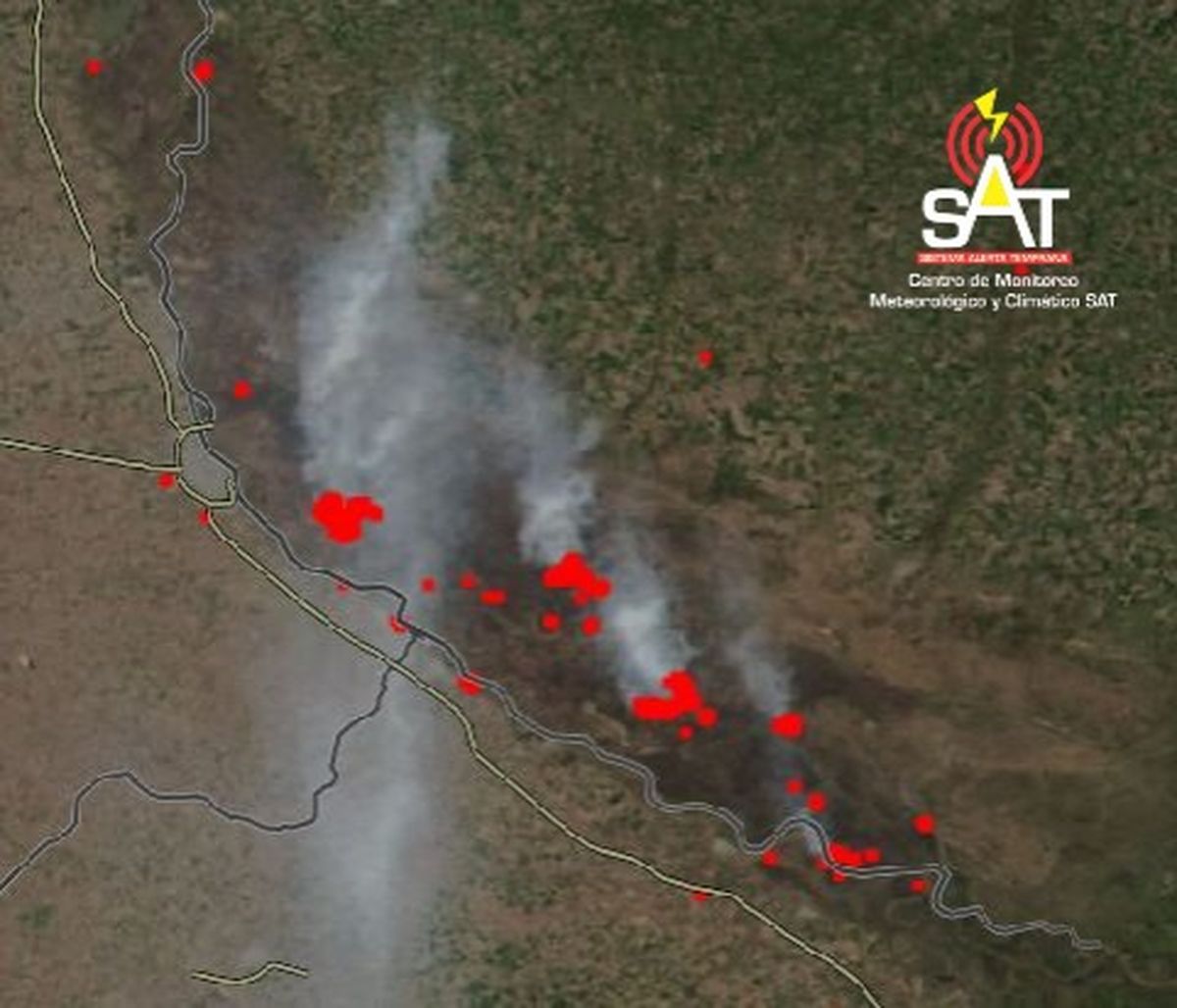 Entre el 5 y el 11 de septiembre se detectaron unos 893 focos de calor en el área Piecas Delta del Paraná (entre la ciudad de Santa Fe y Baradero, en el norte de la provincia de Buenos Aires).