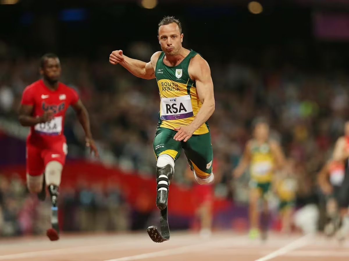 Pistorius durante los Juegos Paraolímpicos de Londres de 2012. Pistorius durante los Juegos Paraolímpicos de Londres de 2012.