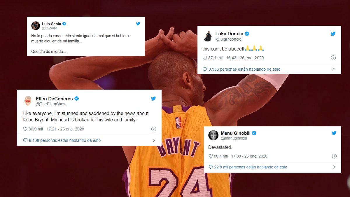 La muerte de Kobe Bryant: los desgarradores mensajes en la redes sociales ante la noticia