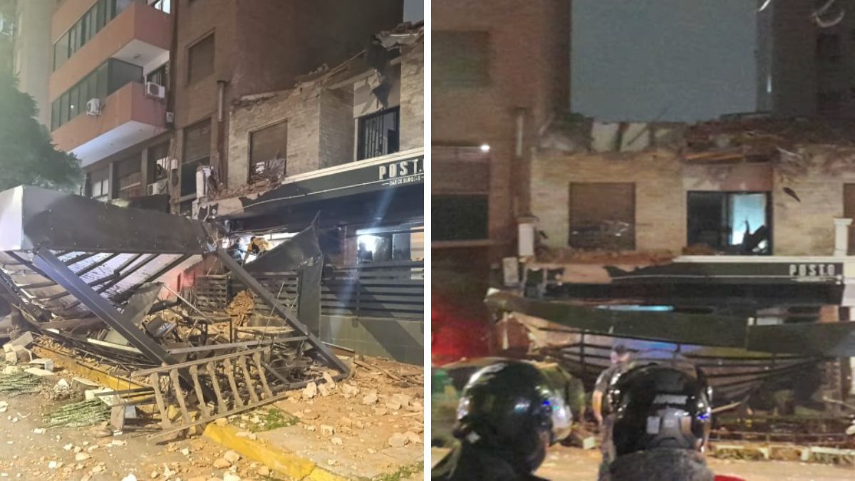 El techo de un edificio colapsó sobre un bar en Córdoba.