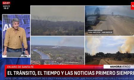 El incendio pudo captarse a través de las cámaras de AIRE apostadas en ambas cabeceras del Túnel Subfluvial. El incendio pudo captarse a través de las cámaras de AIRE apostadas en ambas cabeceras del Túnel Subfluvial.
