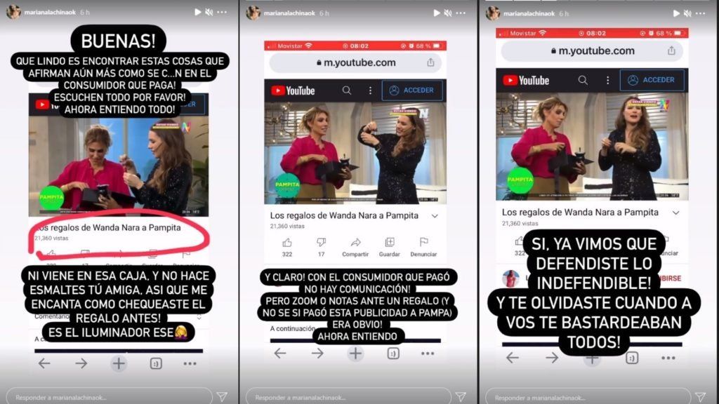 La mujer que denunció la línea de Wanda Nara le respondió a Pampita.