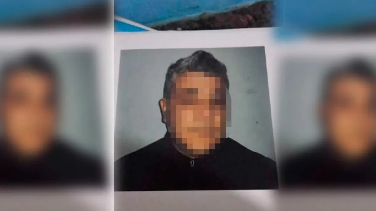 Fotografía del abusador detenido