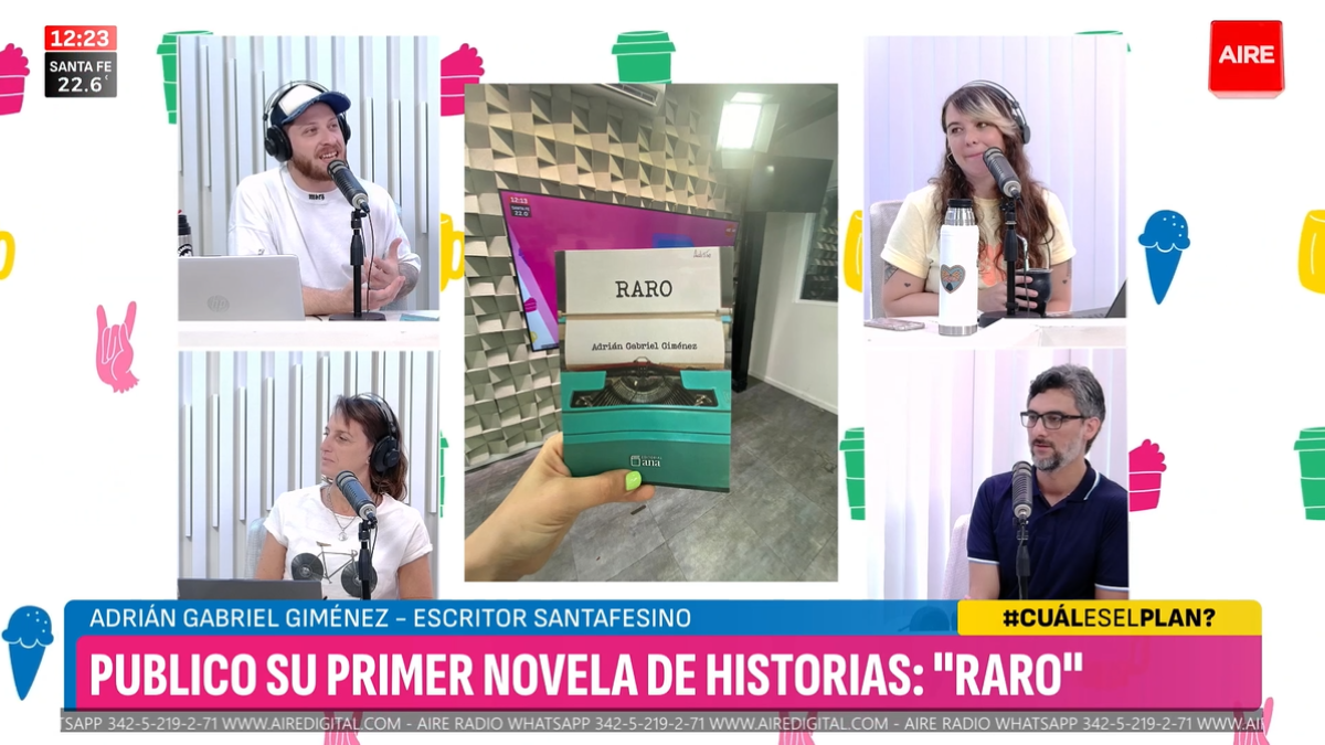 Adrián Gabriel Giménez, escritor santafesino, publica su primera novela de relatos: Raro
