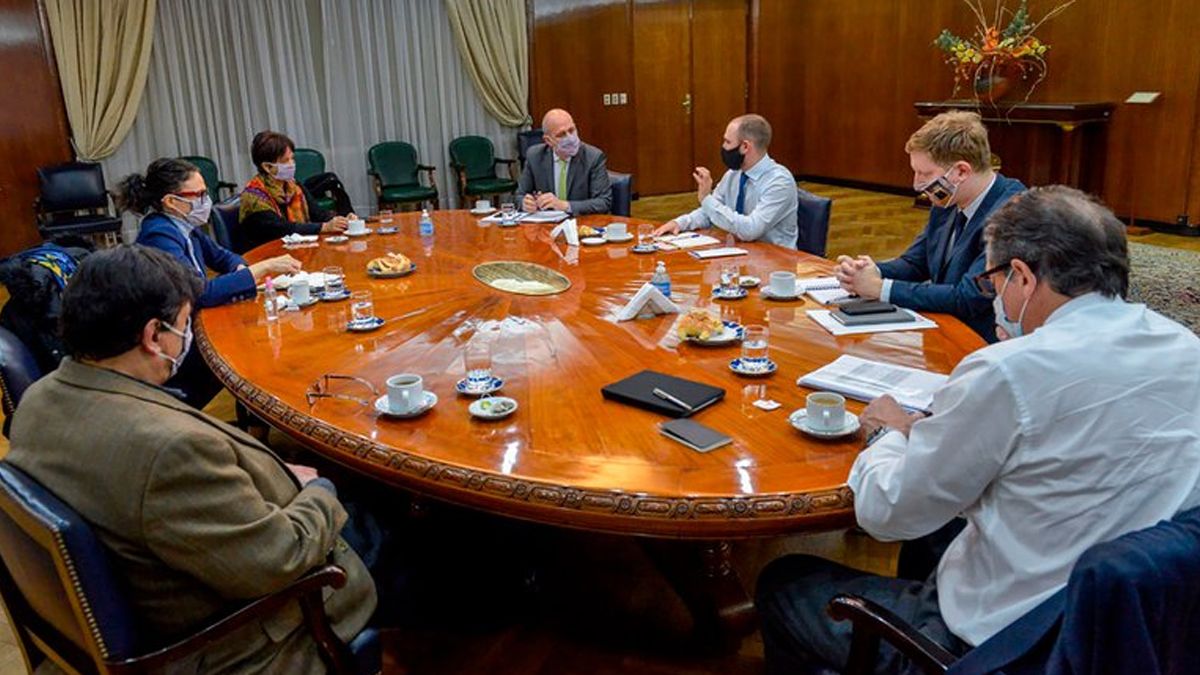La reunión del Gabinete Económico encabezada por Martín Guzmán.&nbsp;