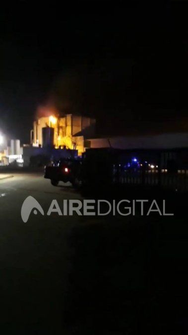 Incendio en la fábrica Lácteos Franz