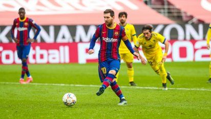 Lionel Messi marcó para el Barcelona y se convirtió en el jugador blaugrana con más partidos en LaLiga
