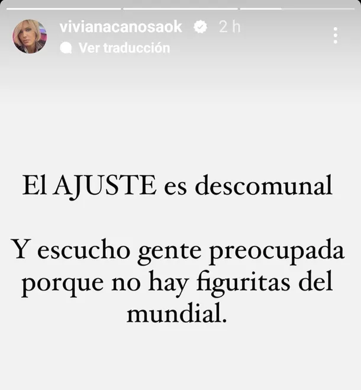 Viviana Canosa criticó las figuritas del mundial