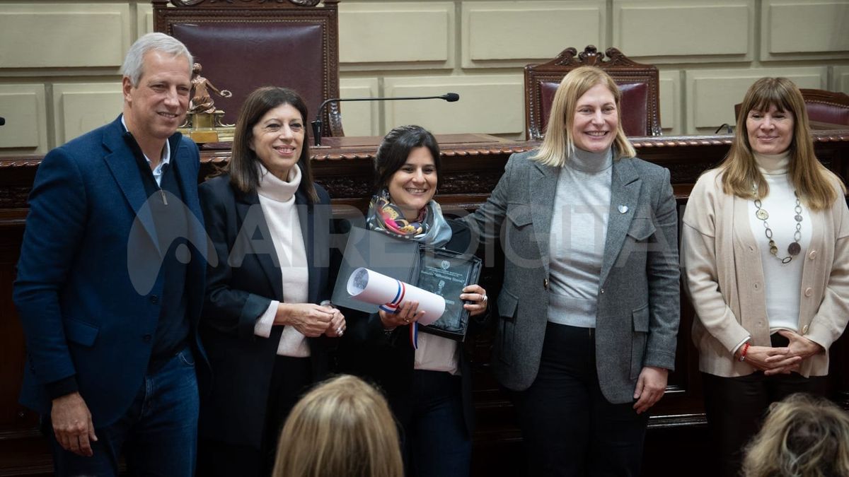 Julieta Álvarez Arcaya, periodista de AIRE, fue distinguida en la Legislatura. Julieta Álvarez Arcaya, periodista de AIRE, fue distinguida en la Legislatura.