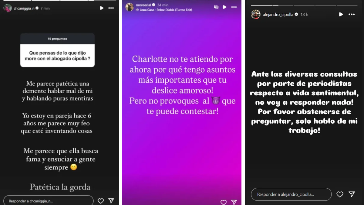 Morena Rial acusó a Charlotte Caniggia de tener un amorío con su abogado, Alejandro Cipolla, y ella le respondió con todo Morena Rial acusó a Charlotte Caniggia de tener un amorío con su abogado, Alejandro Cipolla, y ella le respondió con todo