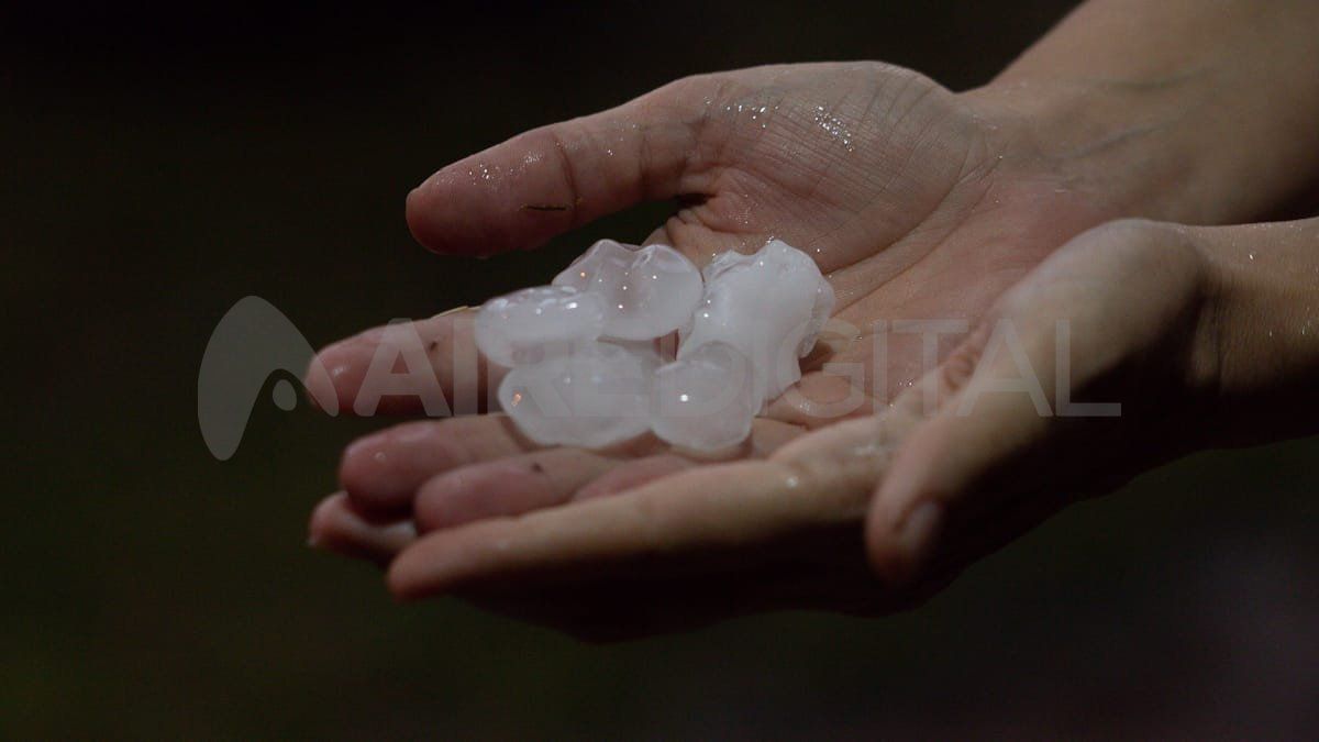 Cayó granizo en la ciudad de Santa Fe y en localidades cercanas.