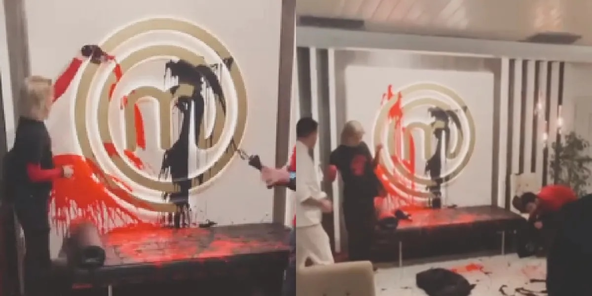 Una mujer y un hombre ingresaron al estudio de MasterChef España y lo vandalizaron