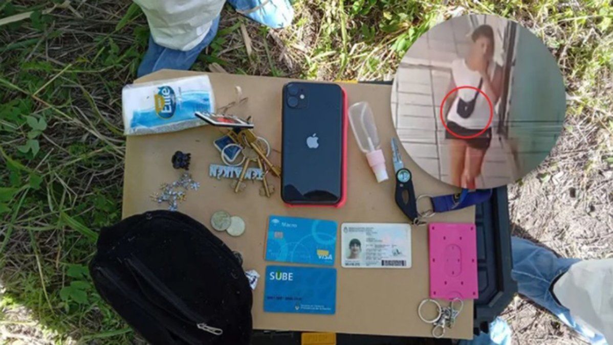 Las pertenencias de Betiana halladas el jueves.