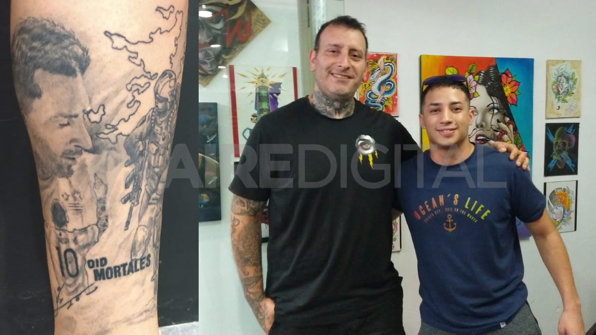 El tatuador Germán Scalcione