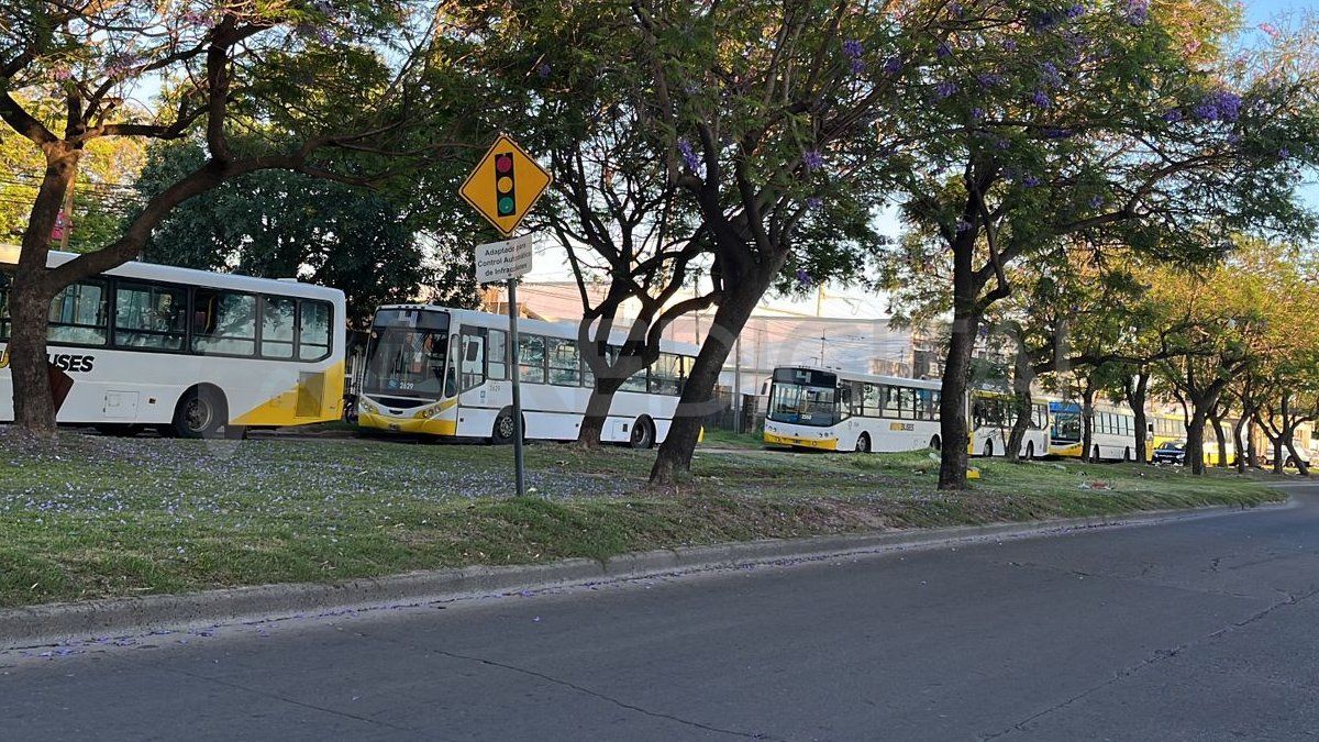 Desde los primeros minutos del jueves, cuando se decretó el paro de colectivos, más de 15 unidades bloquean el ingreso a la sede de la empresa Autobuses Santa Fe en Aristóbulo del Valle y Gorriti. Desde los primeros minutos del jueves, cuando se decretó el paro de colectivos, más de 15 unidades bloquean el ingreso a la sede de la empresa Autobuses Santa Fe en Aristóbulo del Valle y Gorriti.