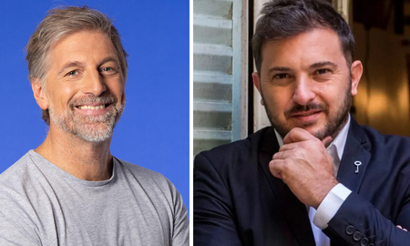 Horacio Cabak y Diego Brancatelli se agarraron en las redes. Horacio Cabak y Diego Brancatelli se agarraron en las redes.