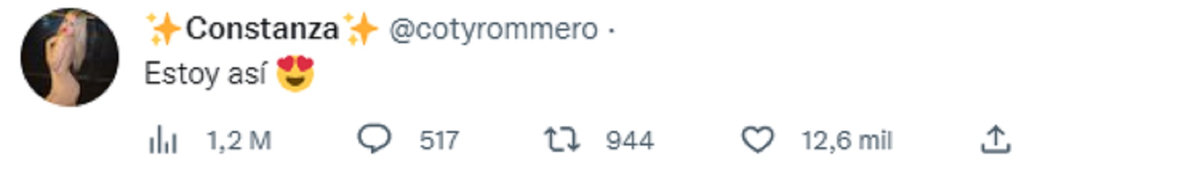 Coti Romero reaccionó a la salida de Gran Hermano del Conejo.