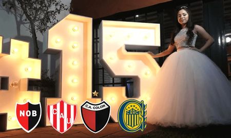 Un club del fútbol argentino abre el estadio para que las quinceañeras se saquen fotos. Un club del fútbol argentino abre el estadio para que las quinceañeras se saquen fotos.
