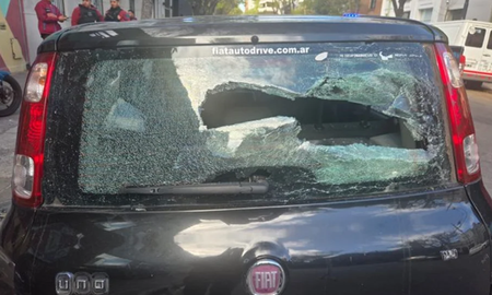 Una mujer destrozó a palazos los autos de Gato Sylvestre y Gabriela Radice. Una mujer destrozó a palazos los autos de Gato Sylvestre y Gabriela Radice.
