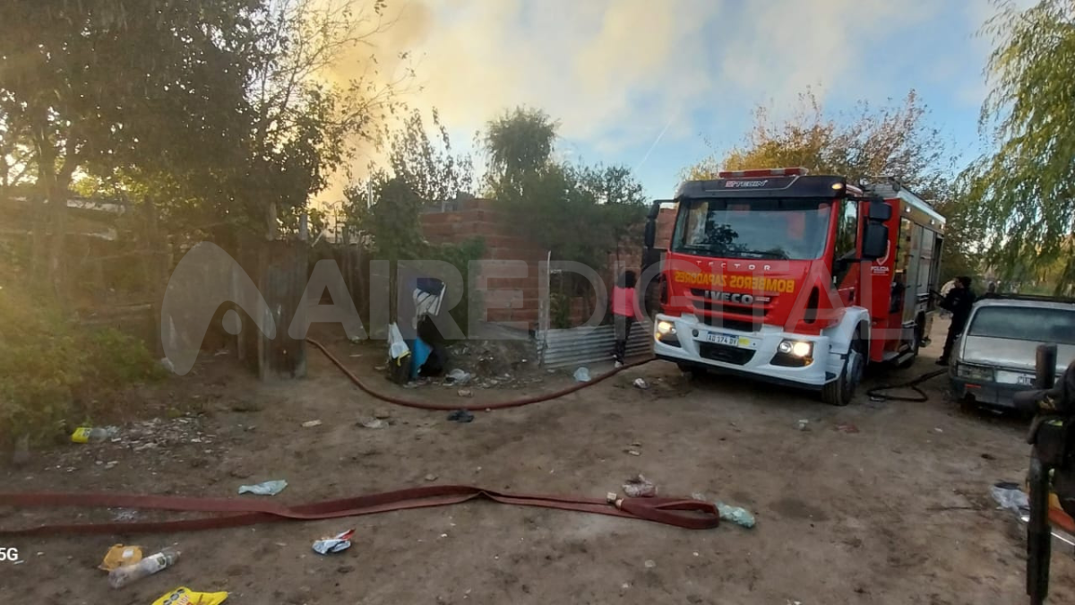 Incendio en una casa del barrio San José