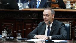 Manuel Adorni, durante su informe de gestión en la Cámara de Diputados.