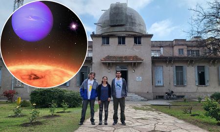 De derecha a izquierda: Emiliano Jofré, Romina Petrucci y Luciano García. Equipo de investigación del Observatorio Astronómico de Córdoba. De derecha a izquierda: Emiliano Jofré, Romina Petrucci y Luciano García. Equipo de investigación del Observatorio Astronómico de Córdoba.