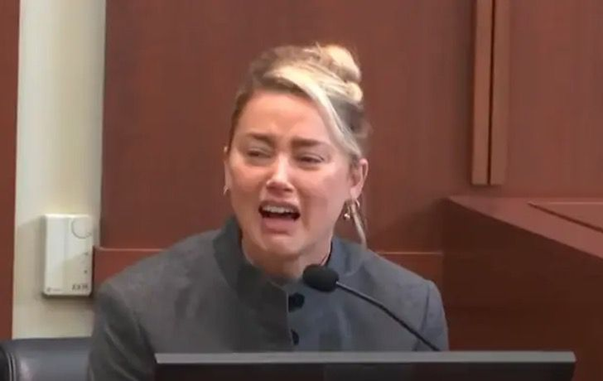 Amber Heard durante el juicio