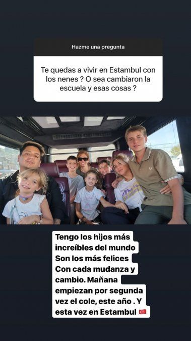 Wanda Nara consiguió colegio para sus hijos y se puso contenta.