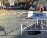 El nuevo socavón se generó en Urquiza y Amenabar. El nuevo socavón se generó en Urquiza y Amenabar.