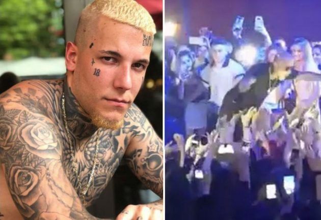 Alexander Caniggia se arrojó a su público ¡y nadie lo agarró!