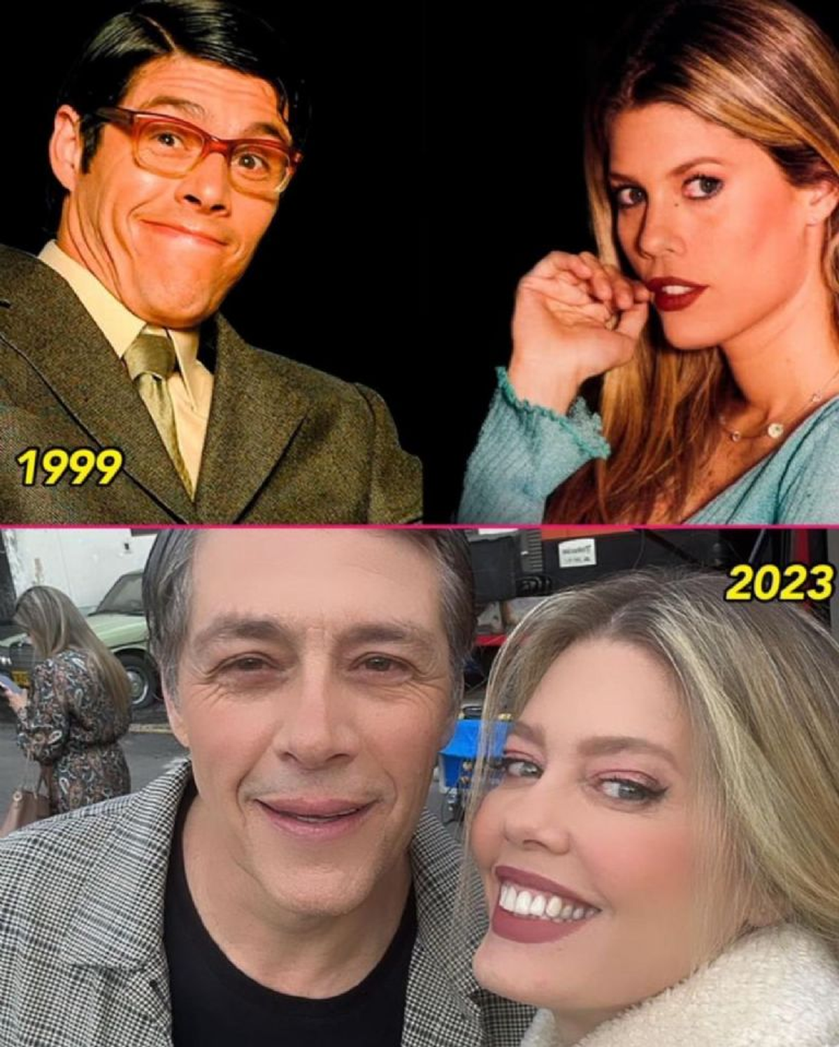 Mario Duarte junto a Lorna Paz en una postal con 24 años de diferencia. Mario Duarte junto a Lorna Paz en una postal con 24 años de diferencia.