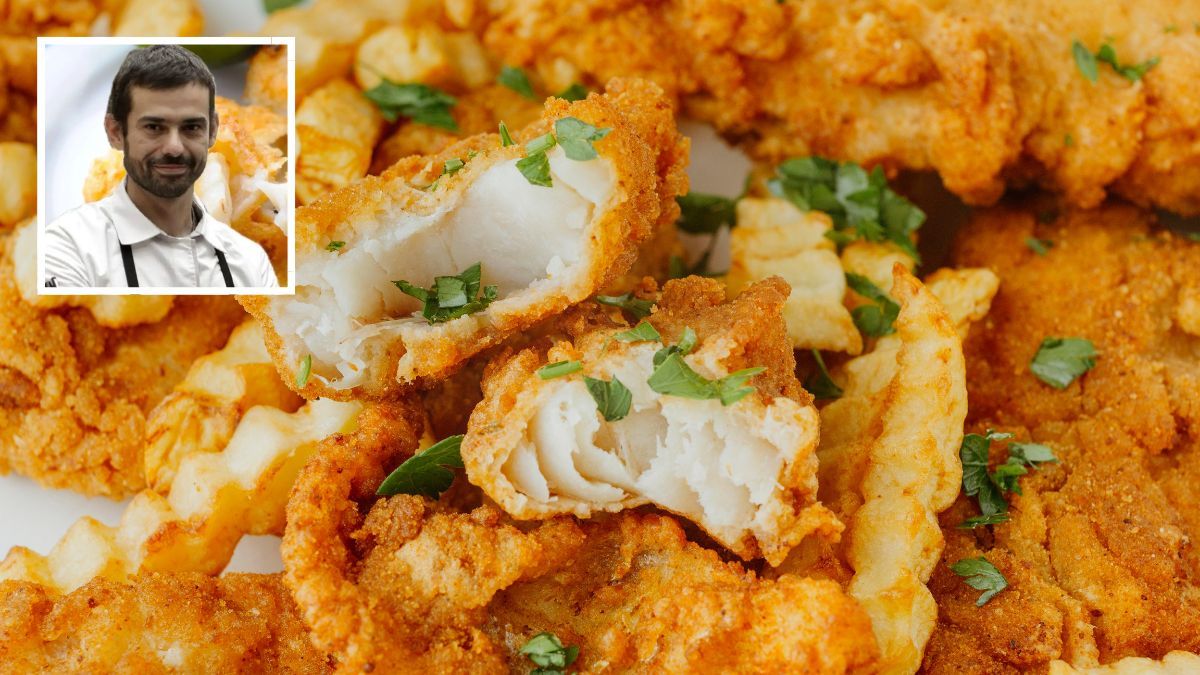 Enrique Sánchez, chef: "El pescado frito no se sala antes de freír, sino que se le agrega a la masa". Enrique Sánchez, chef: "El pescado frito no se sala antes de freír, sino que se le agrega a la masa".