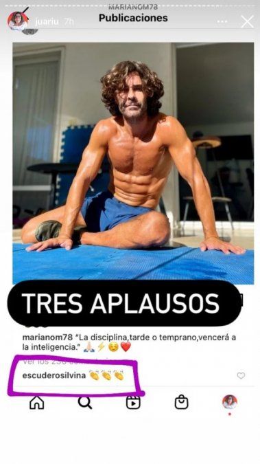 Juariu identificó que Silvina Escudero y Mariano Martínez se dedican guiños