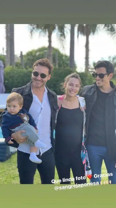 Pampita junto a Benjamín Vicuña en el homenaje a Blanca.