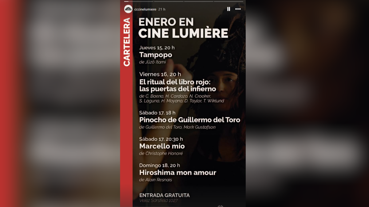 Funciones gratuitas de verano en el Cine Lumière