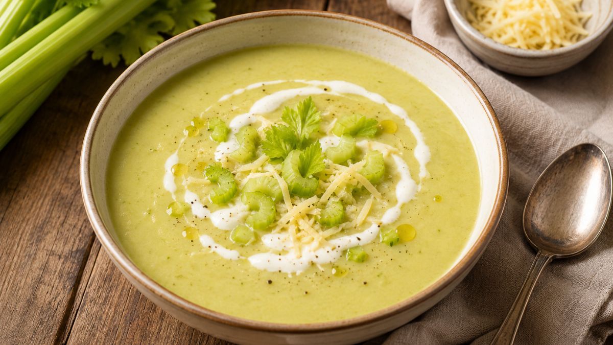 sopa apio queso