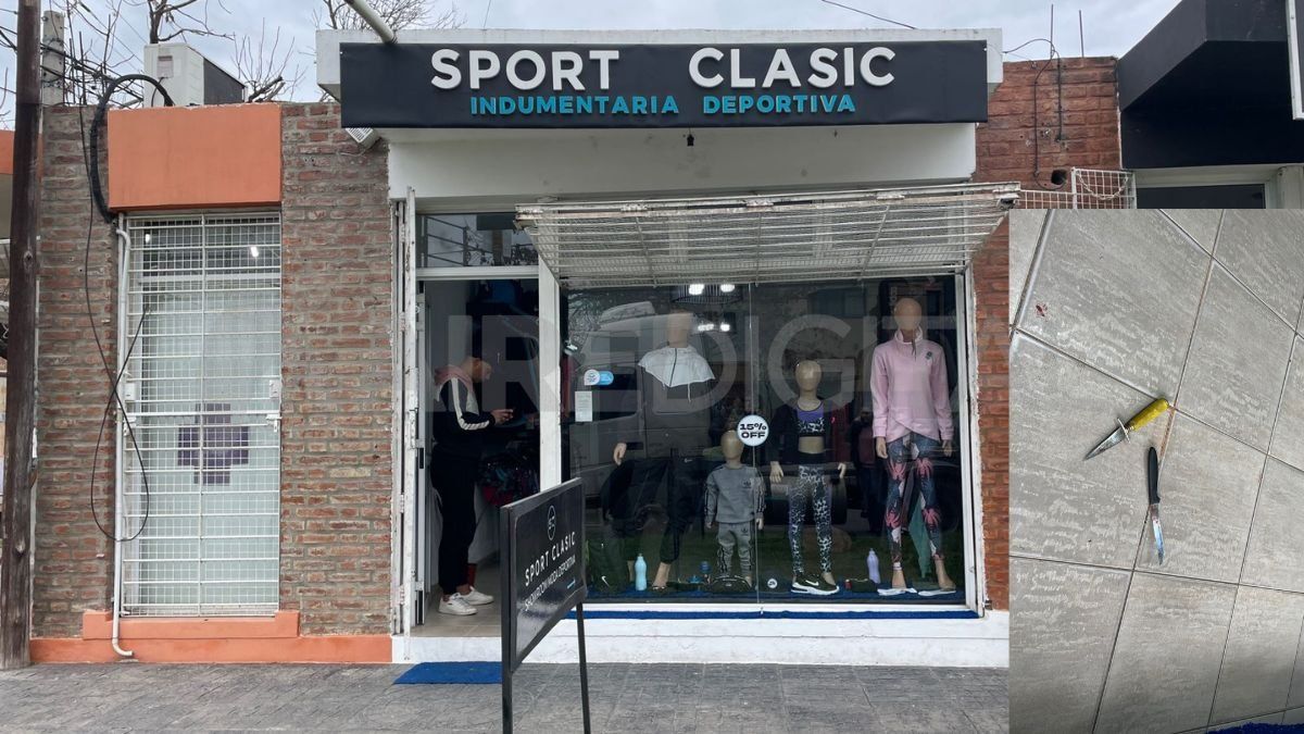 Dos mujeres asaltaron al dueño de un comercio de indumentaria deportiva