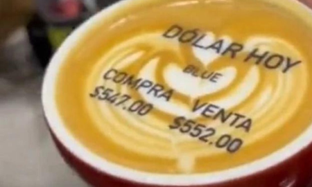 Una cafetería se volvió furor: imprime el precio del dólar en el café. Una cafetería se volvió furor: imprime el precio del dólar en el café.