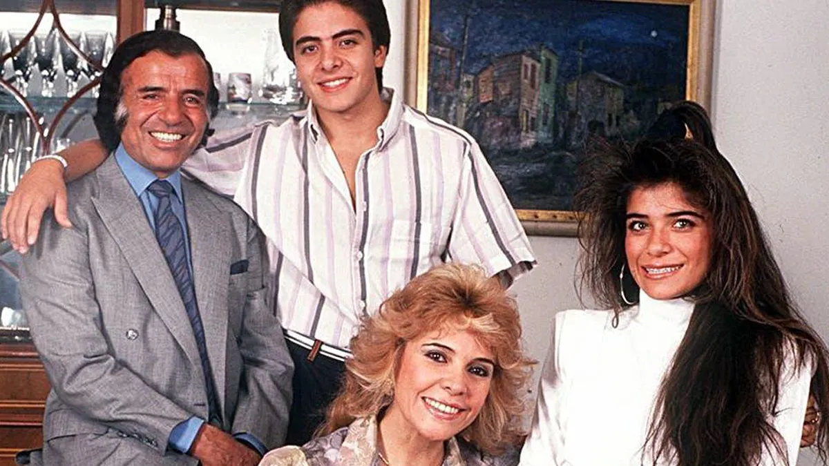 Carlos Menem y su familia.